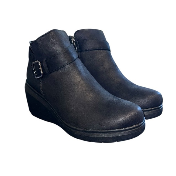 Skechers BOBS Black Ankle Boots – Size 9 - Picture 1 of 7
